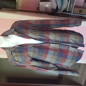 100% Cotton Button Down Shirt Multi Plaid